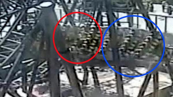 El momento del choque entre ambos carros. Ocurrió en junio de 2015 y 16 personas resultaron heridas, cinco de ellas de gravedad