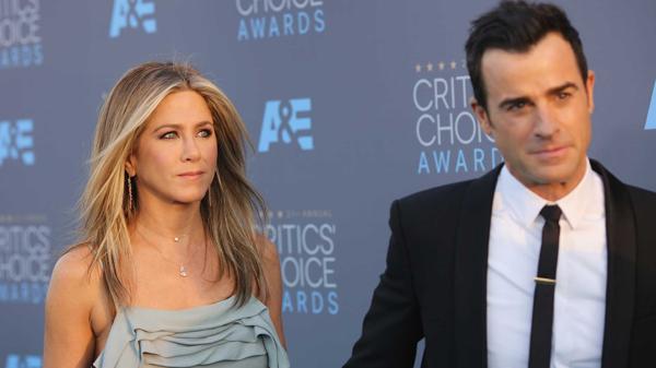 Jennifer Aniston con su marido Justin Theroux (Getty Images)