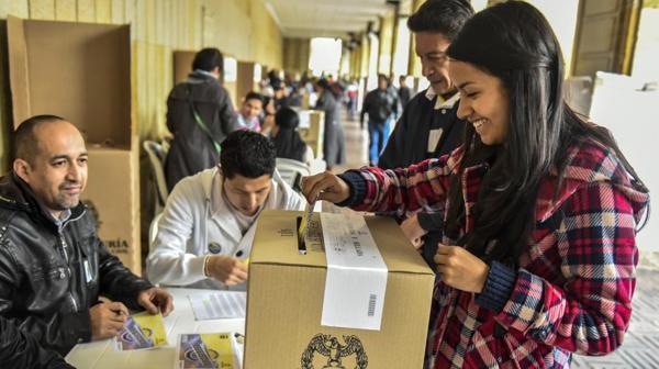 Finalizó la jornada de votación en Colombia por el Acuerdo de Paz (AFP)