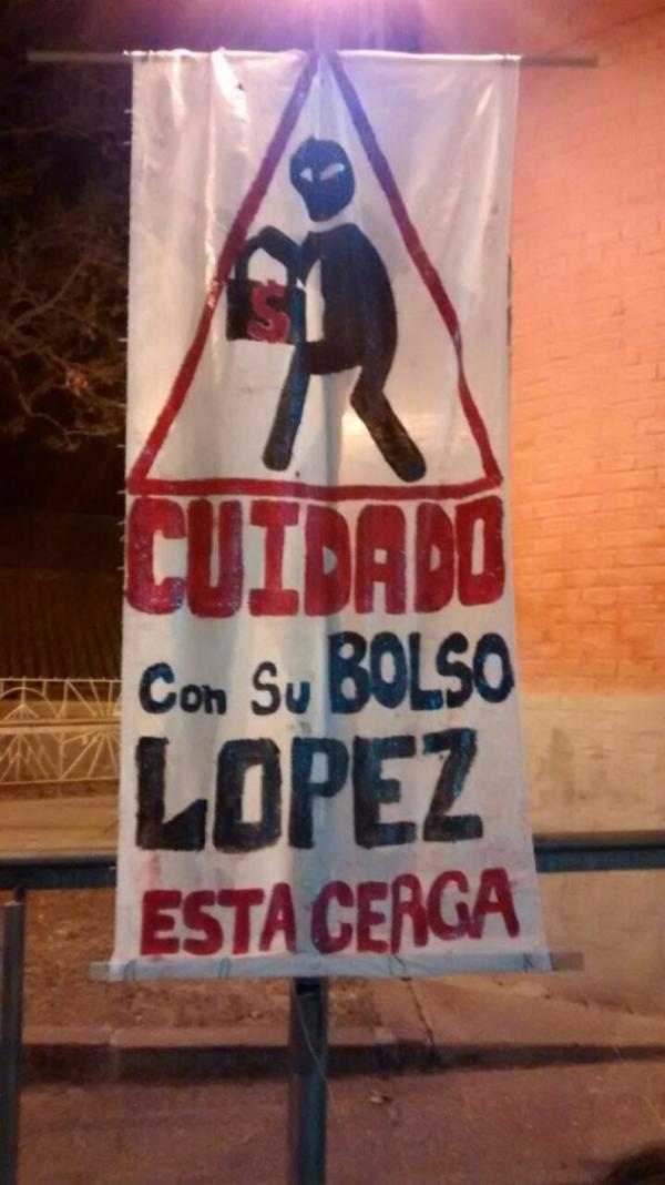 El banderín que se veía esta mañana en Jujuy.