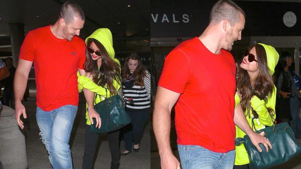 Selena Gomez muy cariñosa con el hombre que la protege de los paparazzi y fans