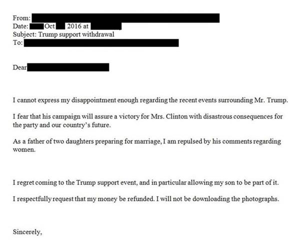 Los emails donde los donantes de campaña solicitan su dinero de vuelta