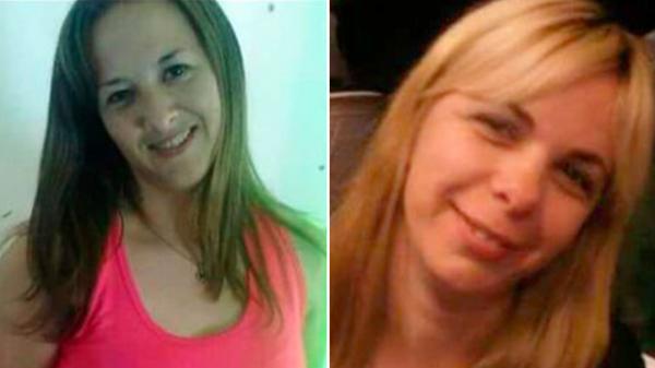 Las dos mujeres que mató Ojeda en la noche del sábado. Las dos habían sido pareja de él