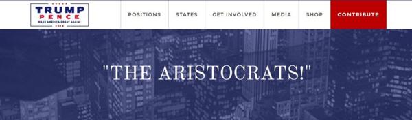 “¡Los aristocráticos!” se lee en el texto.