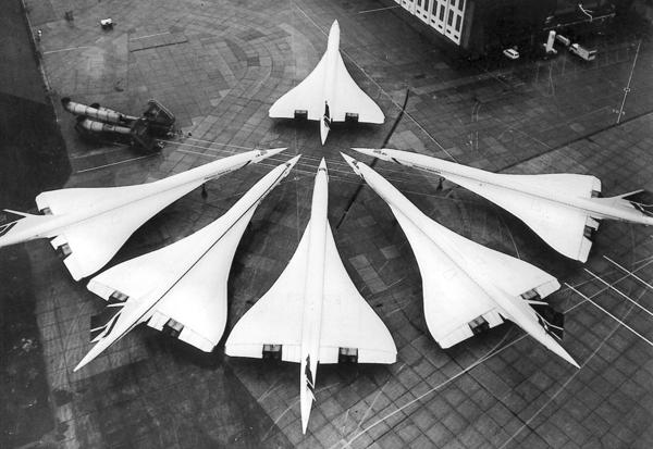 La flota de Concorde de British Airways. Desde 2003 que ya no funcionan