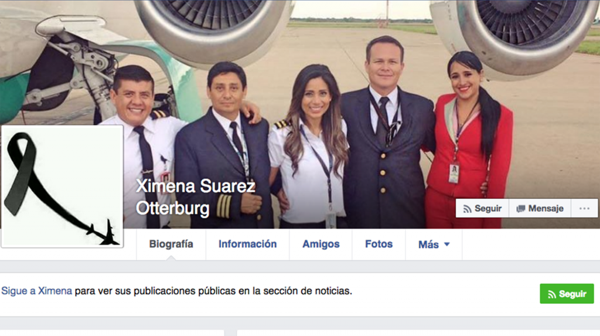 El perfil de Facebook de Ximena Suárez