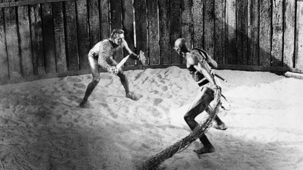 Escena de “Espartaco”, una de sus actuaciones más recordadas (AP)