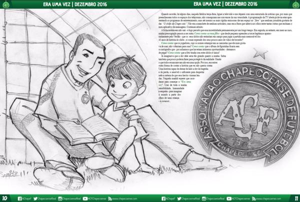 La revista de diciembre del Chapecoense incluye una historia para niños sobre la tragedia