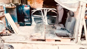 Algunas de las partes encontradas