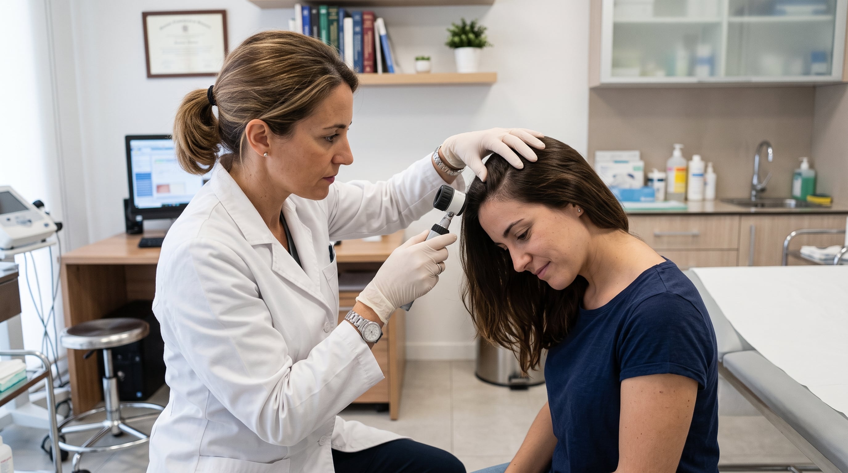 Las alteraciones en la glándula tiroides provocan cambios en la producción hormonal que pueden causar el afinamiento o la pérdida de cabello en mechones (Imagen Ilustrativa Infobae)