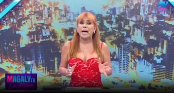 Magaly Medina furiosa por medidas de protección a favor de Christian Cueva frente a Pamela López. Infobae Perú / Captura TV - Magaly TV La Firme
