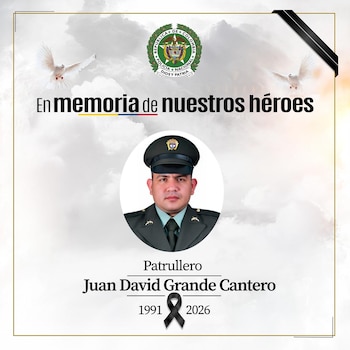 El patrullero Juan David Grande