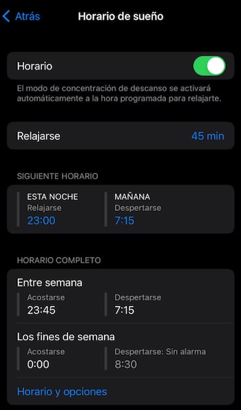 iPhone tiene la opción para activar el Modo de descanso.