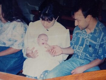 Con Stefi, la primera de