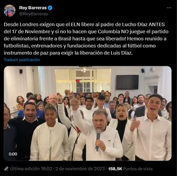 Roy Barreras propone que no