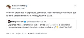 El presidente Petro señaló que