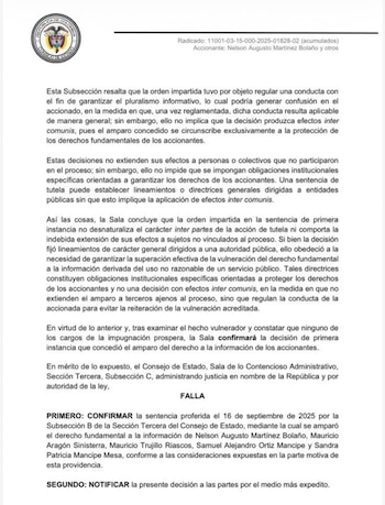 Consejo de Estado puso límites a las alocuciones del presidente Gustavo Petro - crédito Consejo de Estado