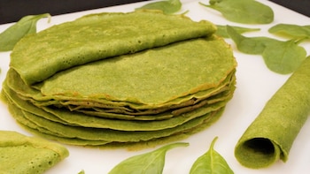 Receta de crepas de espinaca,