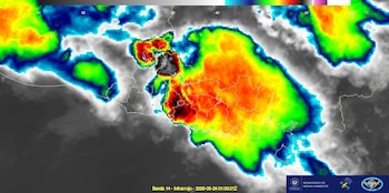 Tormentas y lluvias intensas afectan San Salvador, Cuscatlán, Chalatenango, La Paz, San Vicente y Cabañas, complicando la movilidad y el orden público. (Cortesía: MARN)