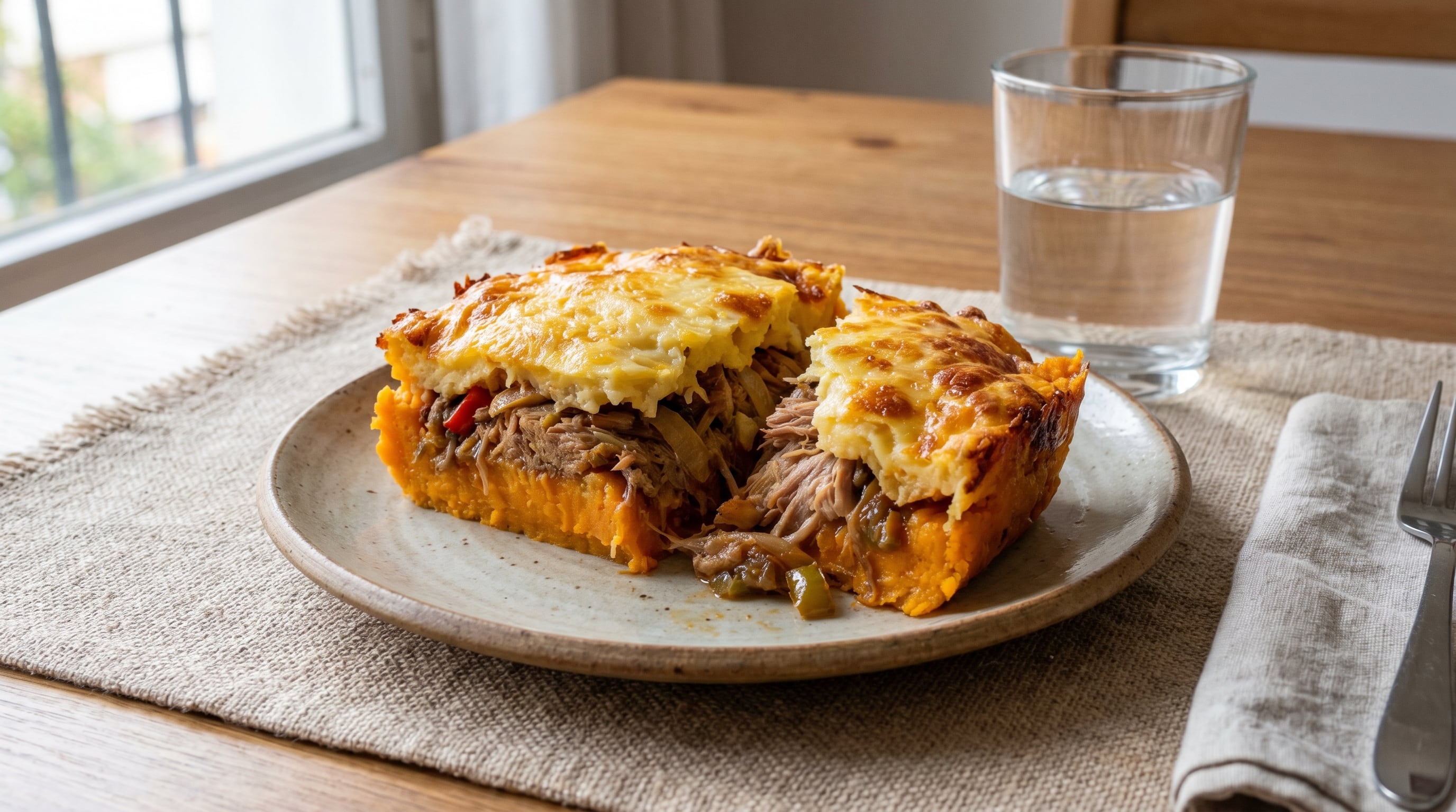 El pastel de batata con carne se hornea a 180 grados entre 25 y 30 minutos y la superficie se marca con tenedor para que dore parejo - (Imagen Ilustrativa Infobae)