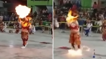 Alumna de 14 años sufre graves quemaduras en el rostro durante danza de tijeras con fuego en colegio de Junín