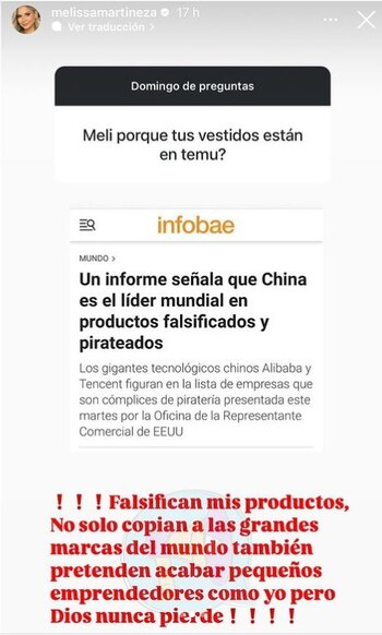 La presentadora colombiana ha expresado