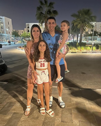 Di María, su esposa Jorgelina