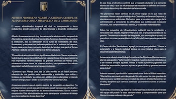 El comunicado de Alianza Lima sobre el futuro del club y el respaldo a Pablo Guede y a los Navarro. - créditos: Alianza Lima
