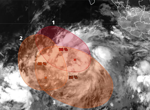 El monzón mexicano también provocará chubascos y lluvias fuertes en Baja California, Sonora, Chihuahua, Durango y Sinaloa. (X: Conagua clima)