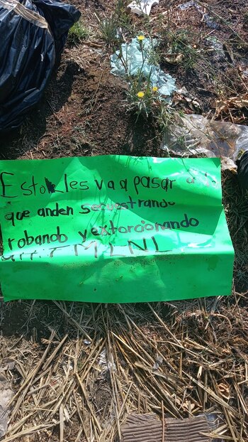 El narcomensaje estaba firmado por