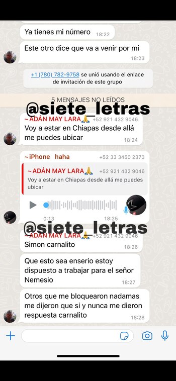 Parte de las conversaciones de