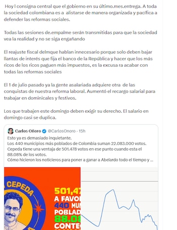 El gobernante de los colombianos explicó que es necesario que haya transparencia en el empalme con Abelardo de la Espriella - crédito @petrogustavo/X