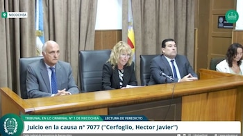 El tribunal transmitió el fallo a perpetua por el canal de la Suprema Corte bonaerense, la decisión fue unánime