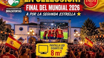 Brazatortas (Ciudad Real) invita a sus vecinos a seguir la final del Mundial en pantalla gigante LED este domingo