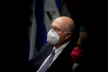 Imagen de archivo: El exmandatario salvadoreño durante una interpelación de la Comisión Especial creada en 2021 en la Asamblea Legislativa para investigar la entrega de sobresueldos con fondos provenientes de Casa Presidencial en gobiernos anteriores. EFE /Rodrigo Sura /Archivo