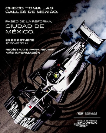 Checo Pérez correrá en Paseo de la Reforma rumbo al GP de México