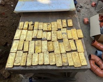 El botín, de 9 millones de euros en oro, se encontraba oculto en una bolsa que había sido emparedada en el sótano de una antigua cervecería (Policía Local de Dendermonde)