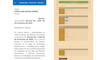 Ospina publicó en redes el