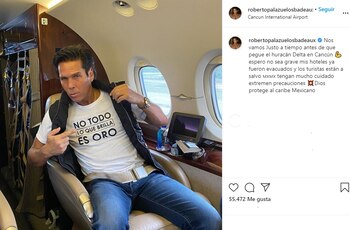 Roberto Palazuelos escapó del huracán