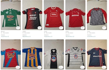 Algunas de las prendas que puso en venta Lucas Aveldaño