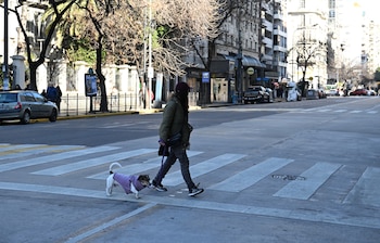 Las calles de Buenos Aires durante Argentina Egipto