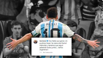 La publicación de Messi en