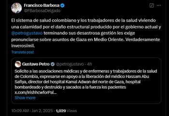 Francisco Barbosa criticó la intervención