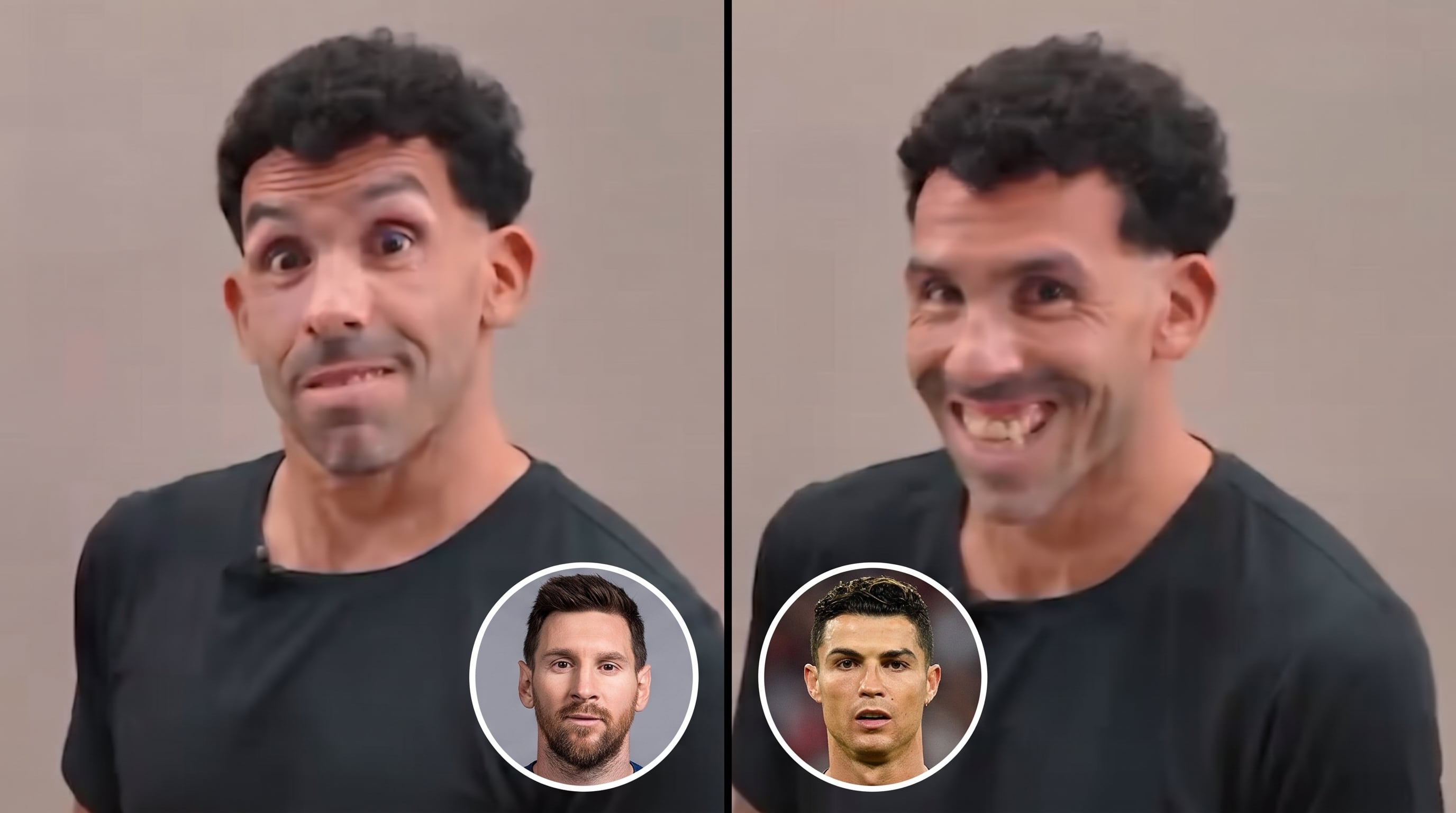 “Hablá si hay un tridente mejor que el tuyo”: el desafío viral de Carlos Tevez con Messi y Cristiano Ronaldo como protagonistas