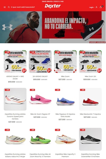 La página principal de una