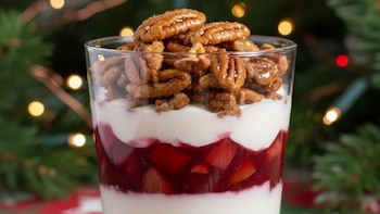 Vaso transparente mostrando las capas