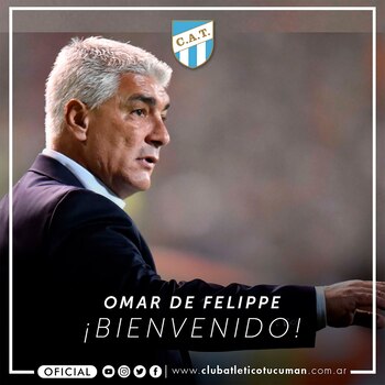 Atlético Tucumán presentó a Omar De Felippe como DT
