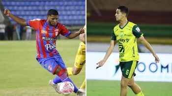 Unión Magdalena y Atlético Huila son los equipos que descendieron para 2024 - crédito @UnionMagdalena y @AtleticoHuilaof/X.