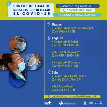 Puntos de toma de pruebas