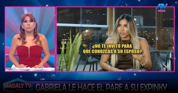 “Tu esposo no soy”: Gabriela Herrera expone detalles del polémico vínculo entre Mayra Solari y su pareja. Captura: Magaly TV La Firme.
